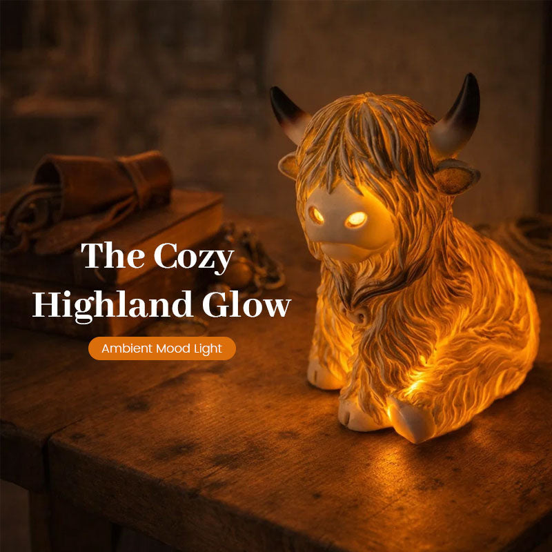 RusticCharm – Highland Cow Ambient Lamp