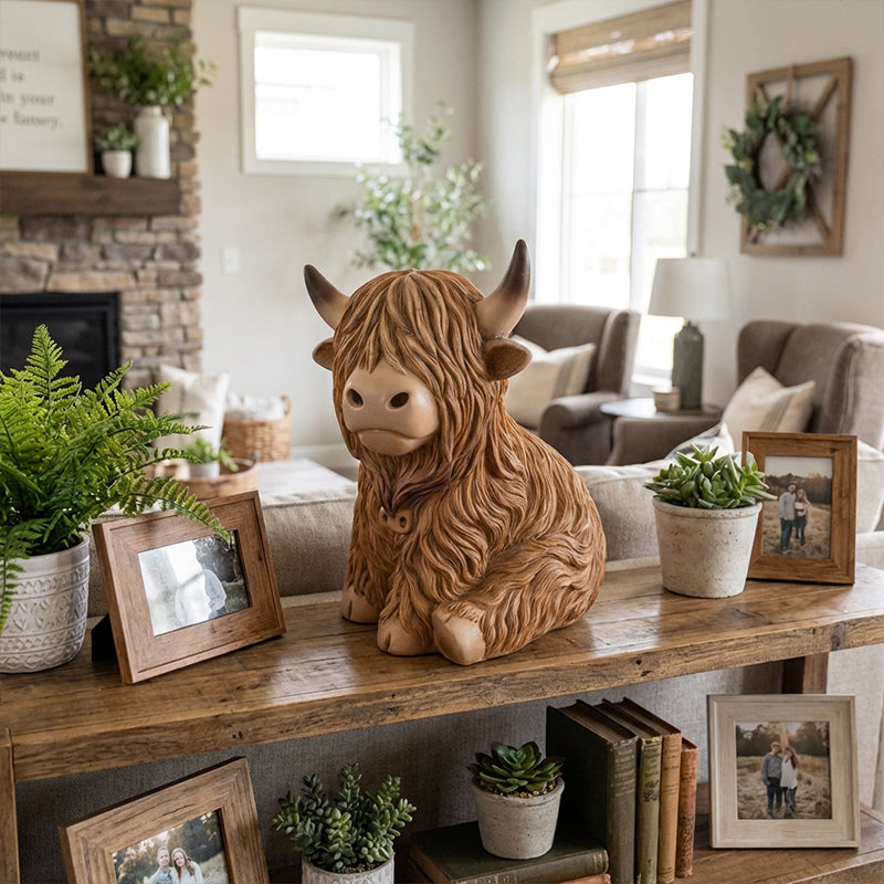 RusticCharm – Highland Cow Ambient Lamp