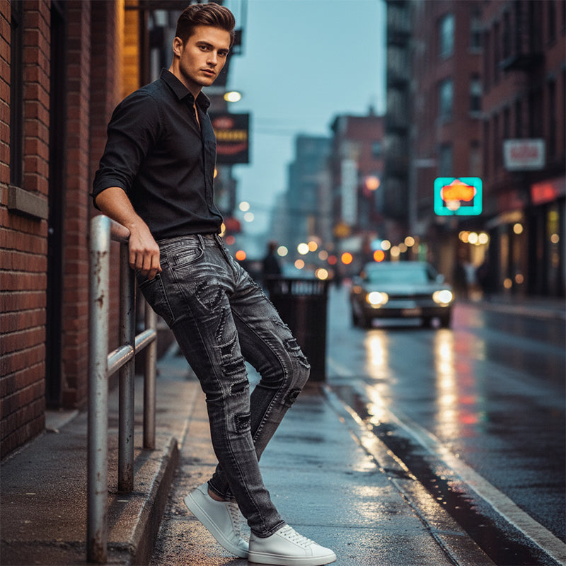 IronVale – Men’s Slim Fit Distressed Jeans