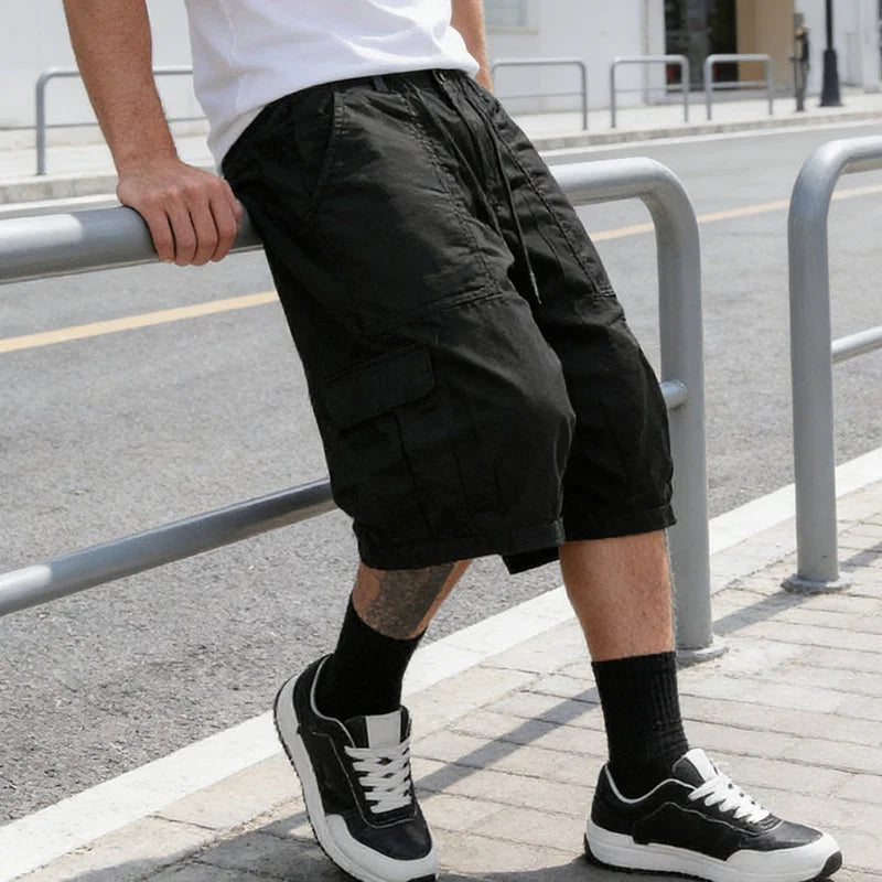 ComfortFlex – Men’s Plus Size Drawstring Capri Pants