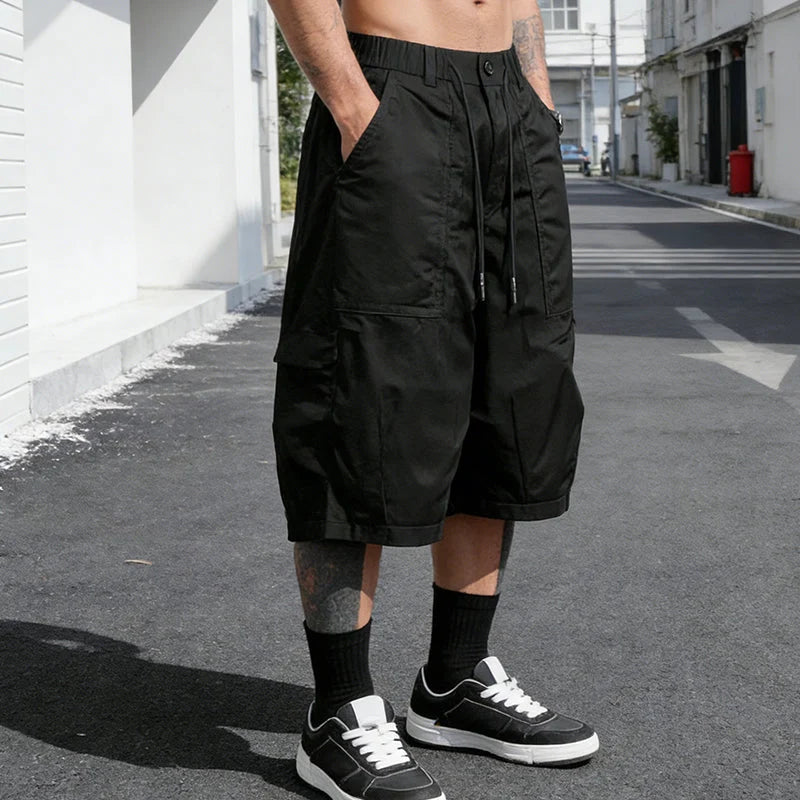 ComfortFlex – Men’s Plus Size Drawstring Capri Pants