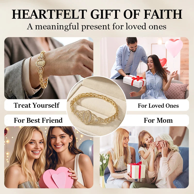 FaithLuxe – Virgin Mary Inspirational Bracelet