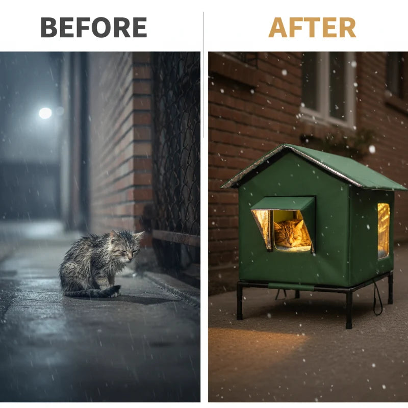 PawHaven – All-Weather Elevated Outdoor Cat House
