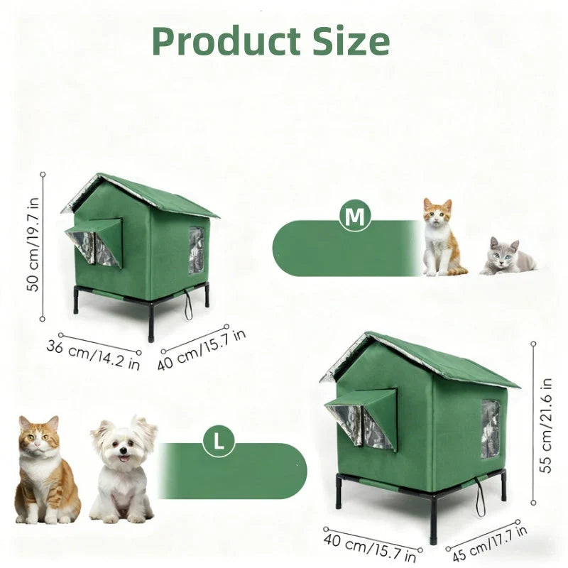 PawHaven – All-Weather Elevated Outdoor Cat House