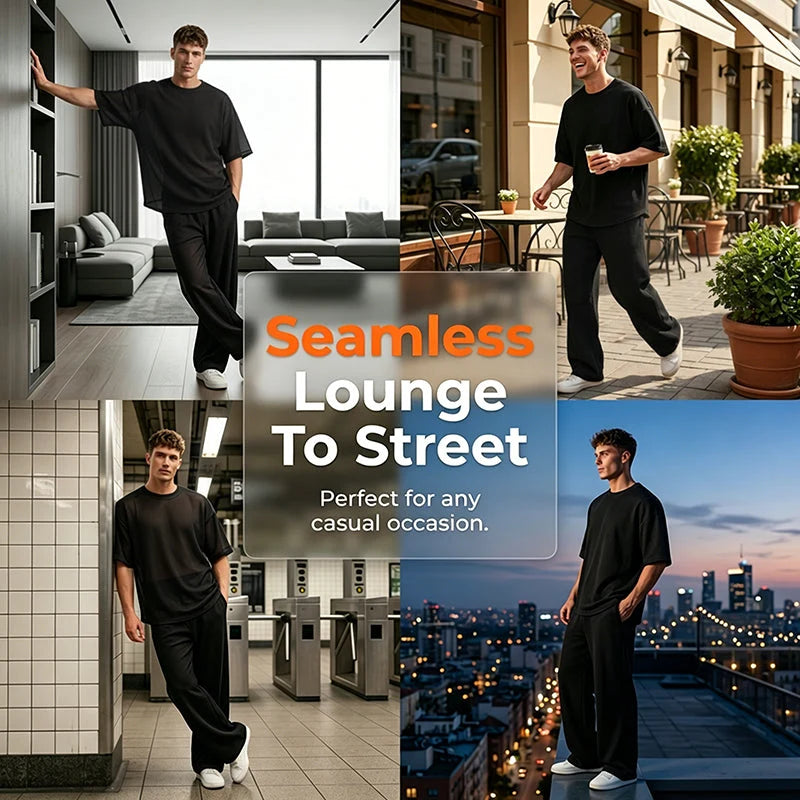 FlexStyle – Men’s Wide-Leg Two-Piece Set