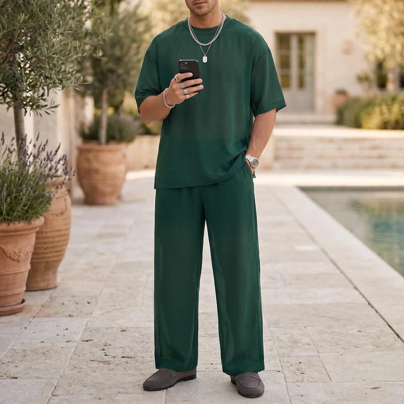 FlexStyle – Men’s Wide-Leg Two-Piece Set