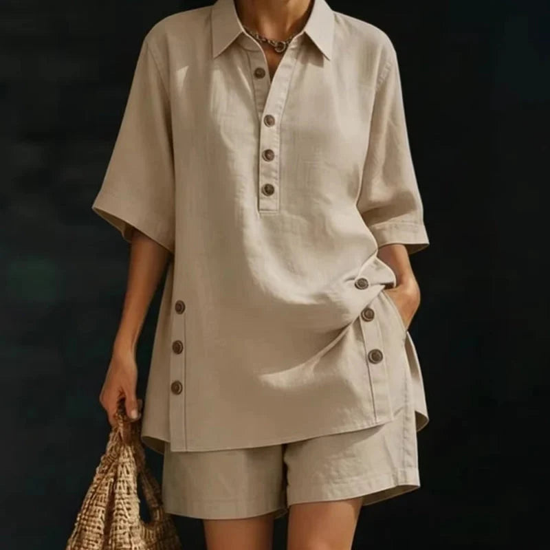 SoleaGrace – Relaxed Summer Top & Shorts Set