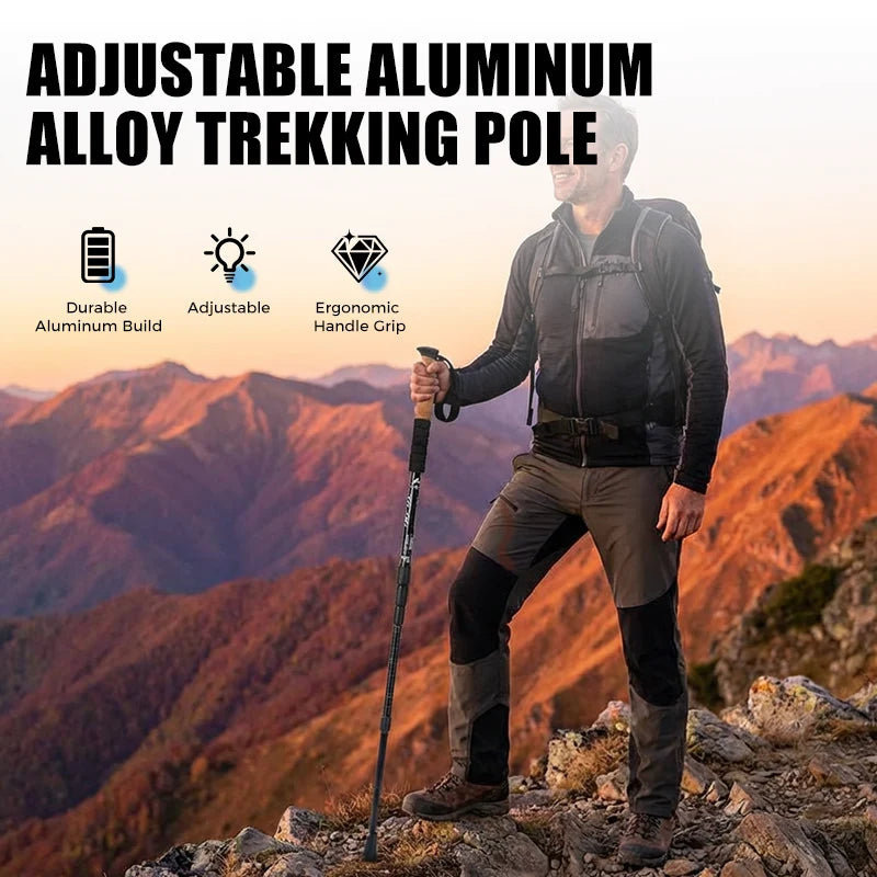 TrailForge – Adjustable Aluminum Trekking Pole