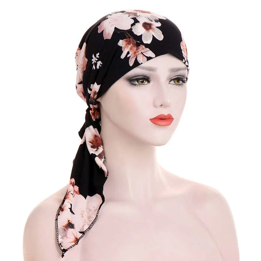 FloraLuxe – Women’s Elegant Floral Head Turban