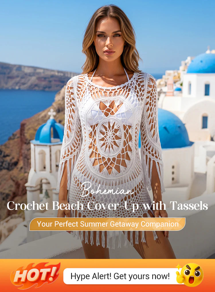 ShoreCharm – Elegant Boho Fringe Beach Cover-Up