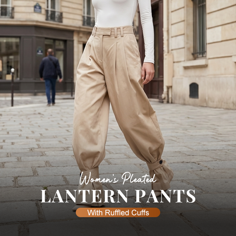 GraceLoom – Elegant Ruffled Cuff Lantern Pants