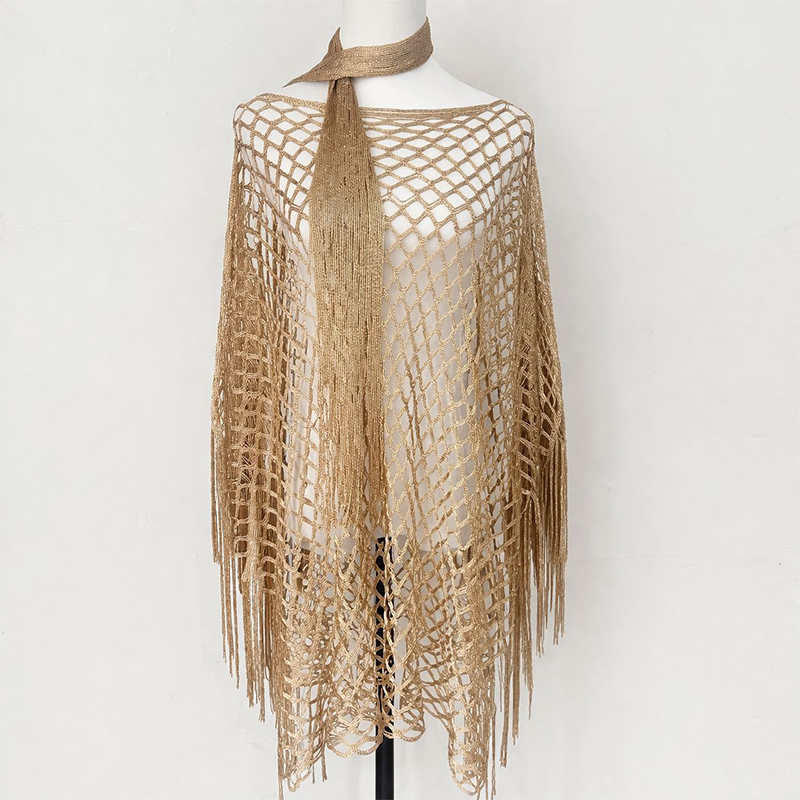 SunDrape – Flowy Tassel Crochet Beach Cover Up