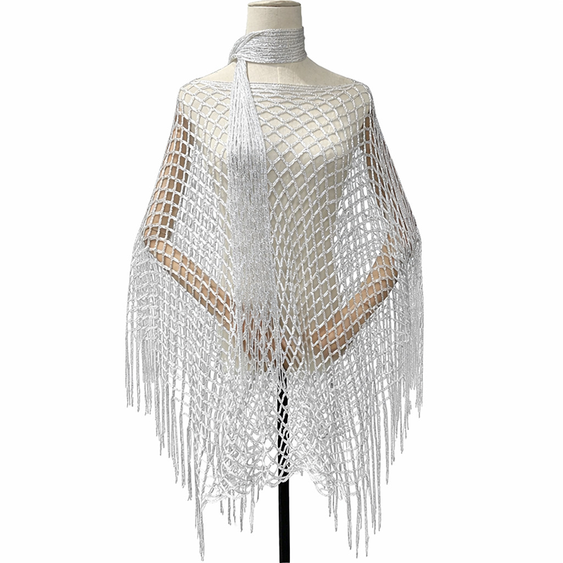 SunDrape – Flowy Tassel Crochet Beach Cover Up