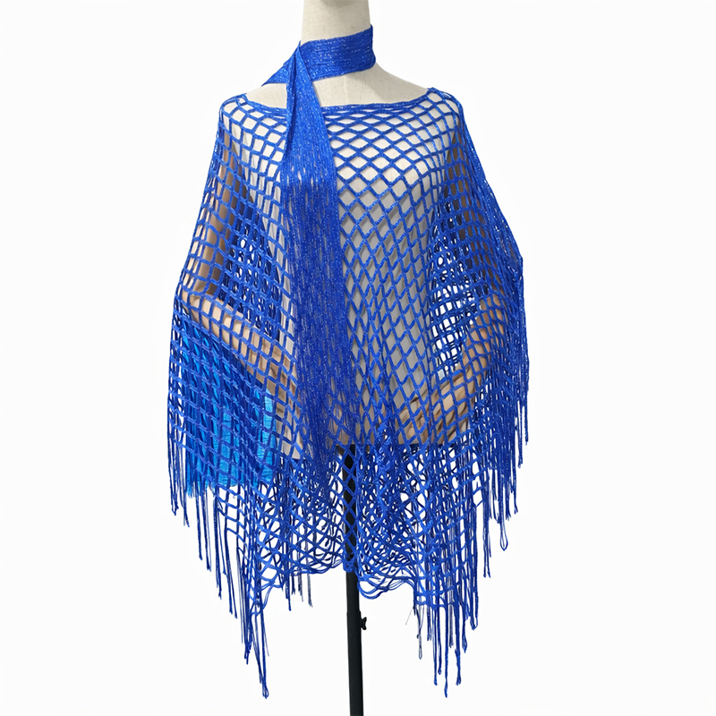 SunDrape – Flowy Tassel Crochet Beach Cover Up