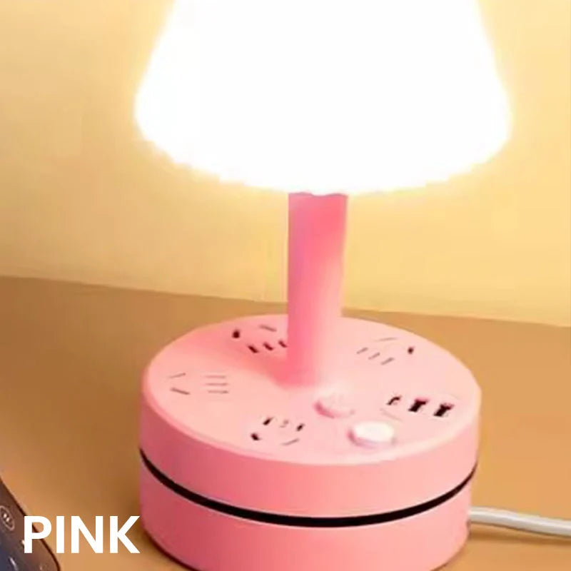 PowerGlow – 3-Outlet Power Strip Desk Lamp