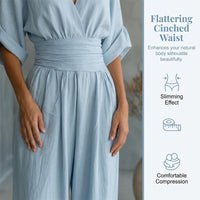 ElanVera – V-Neck High-Waisted WideLeg Jumpsuit