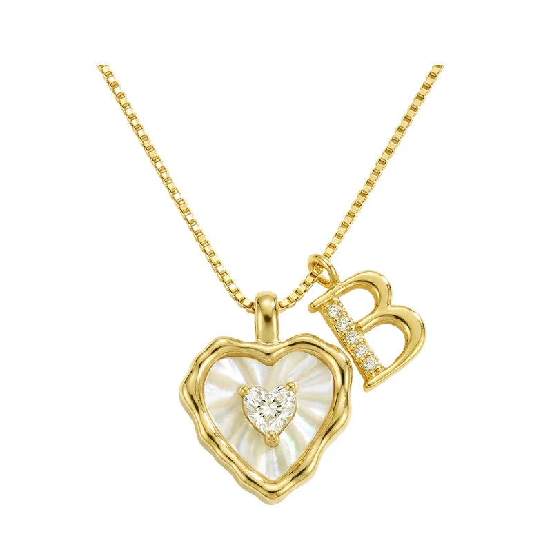 HeartLuxe – Personalized Initial Micro-Pave Necklace
