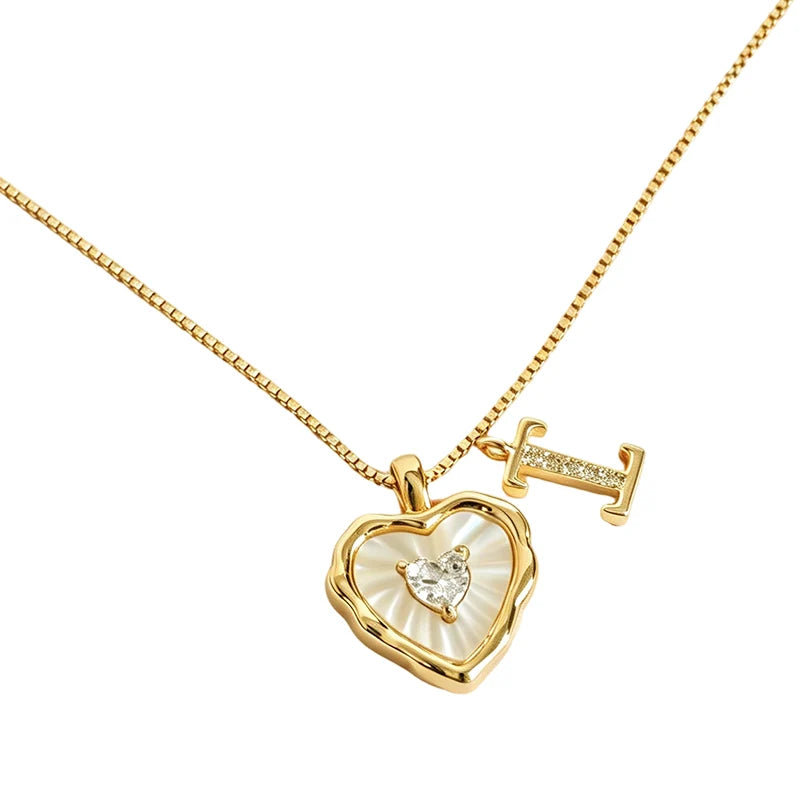 HeartLuxe – Personalized Initial Micro-Pave Necklace