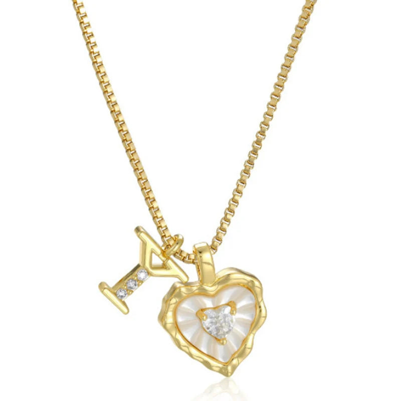 HeartLuxe – Personalized Initial Micro-Pave Necklace