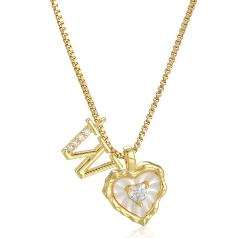 HeartLuxe – Personalized Initial Micro-Pave Necklace