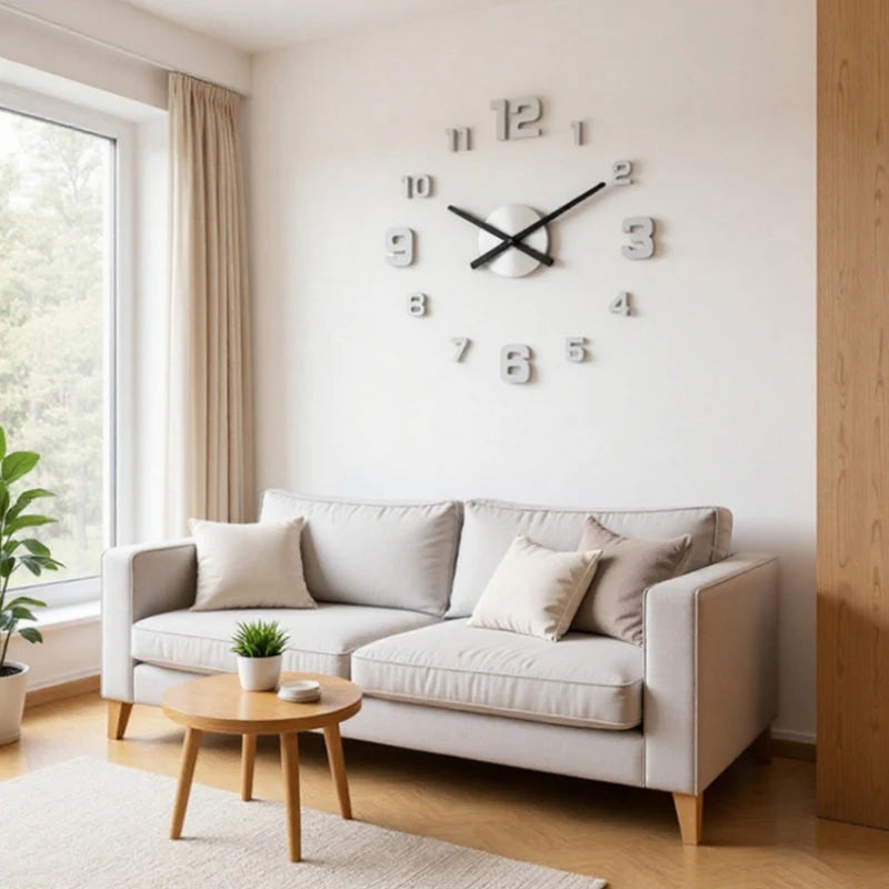 TimeVista – 3D Luminous Acrylic Wall Clock Set