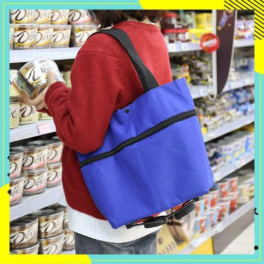 CartCaddy – Foldable Rolling Shopping Bag