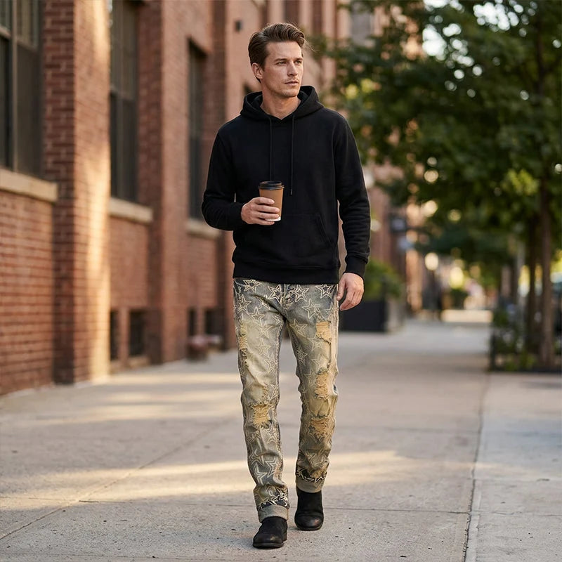 UrbanEdge – Premium Slim Fit Ripped Denim Jeans