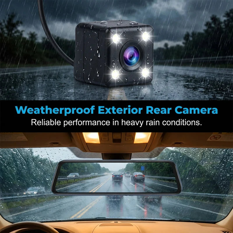 DriveGuard – Dual Lens Rearview Mirror Dash Cam