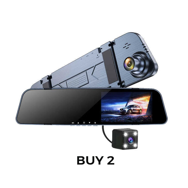 DriveGuard – Dual Lens Rearview Mirror Dash Cam