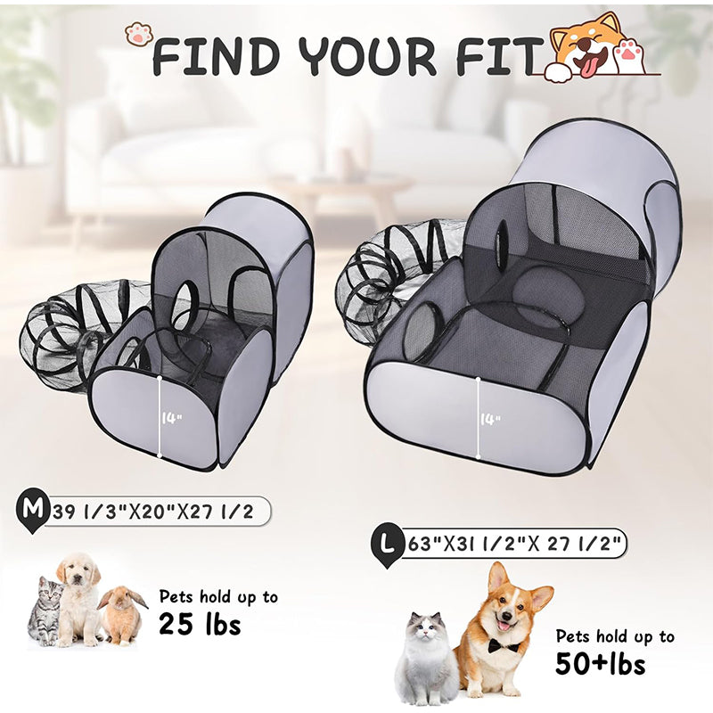 KittyKingdom – Spacious Cat Play & Lounging Tunnel
