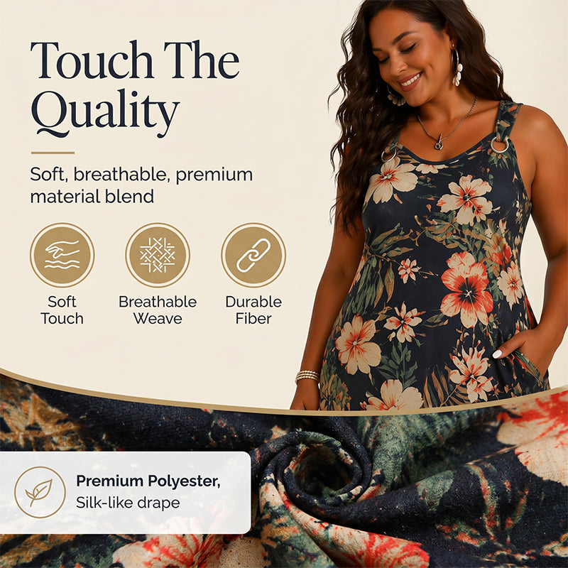 EverCharm – Flowy V-Neck Summer Maxi Dress