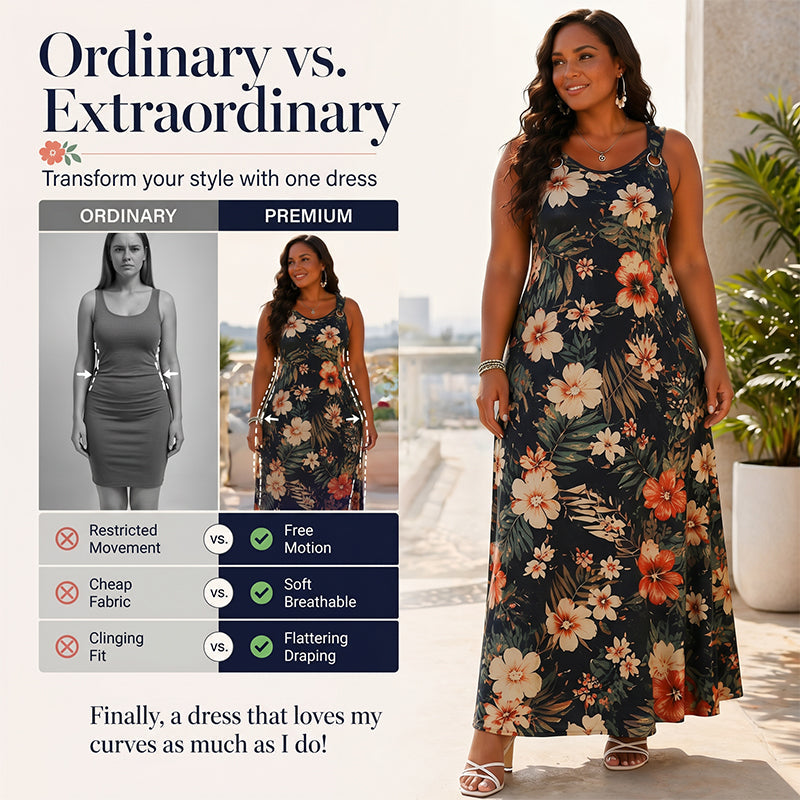 EverCharm – Flowy V-Neck Summer Maxi Dress