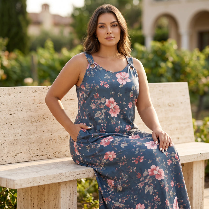 EverCharm – Flowy V-Neck Summer Maxi Dress