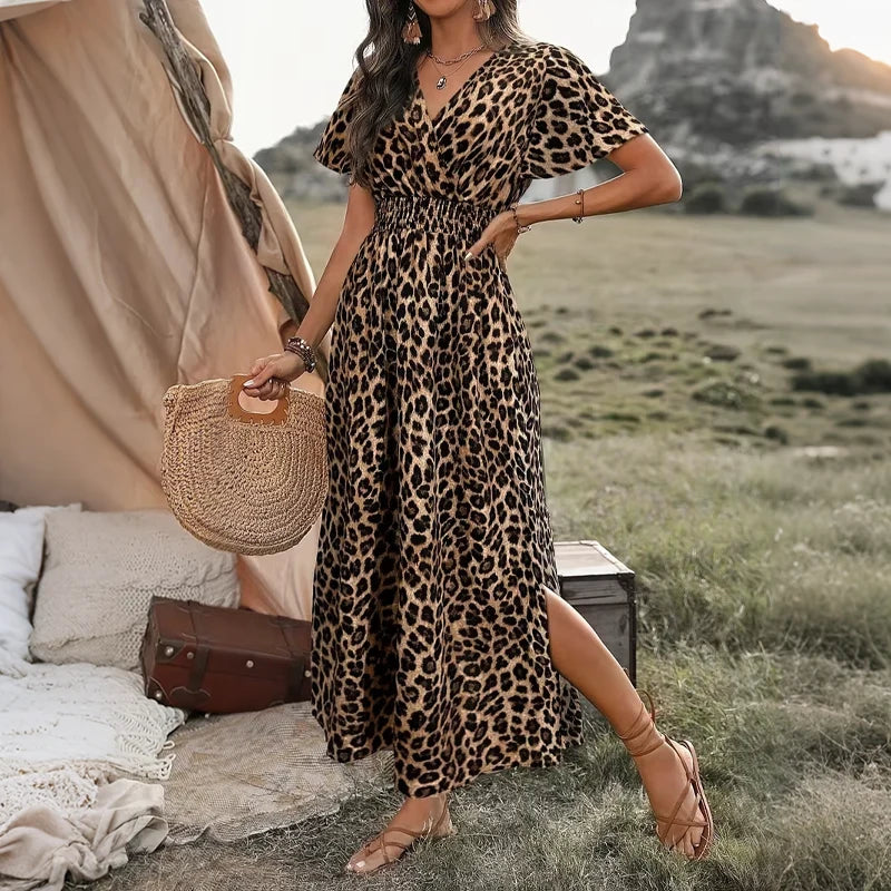 Alessia – Women's V-Neck Summer Maxi Dress