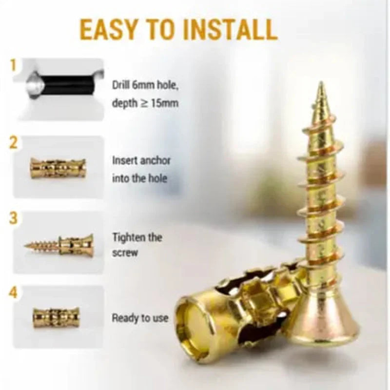 WallGrip – Self-Drilling Drywall Anchor Kit