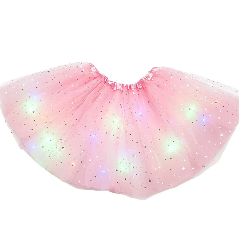 GlowTwirl – Light-Up Star Mesh Princess Tutu
