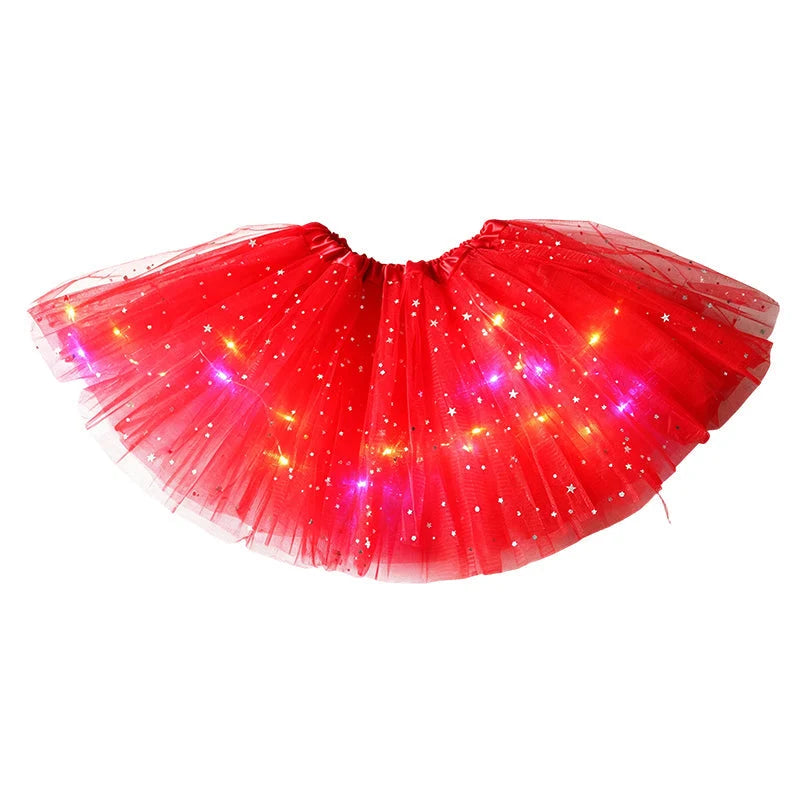 GlowTwirl – Light-Up Star Mesh Princess Tutu
