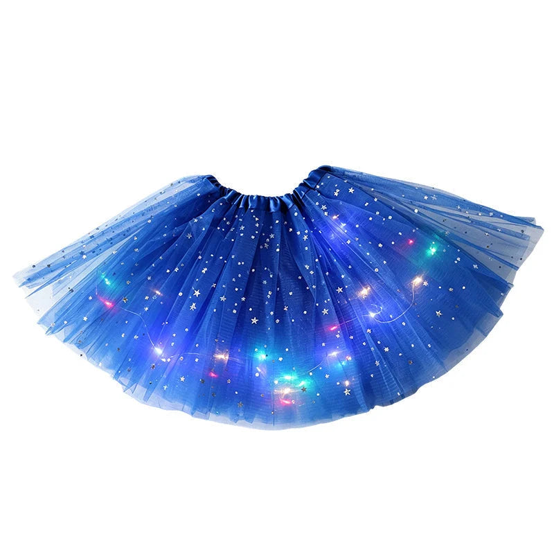 GlowTwirl – Light-Up Star Mesh Princess Tutu