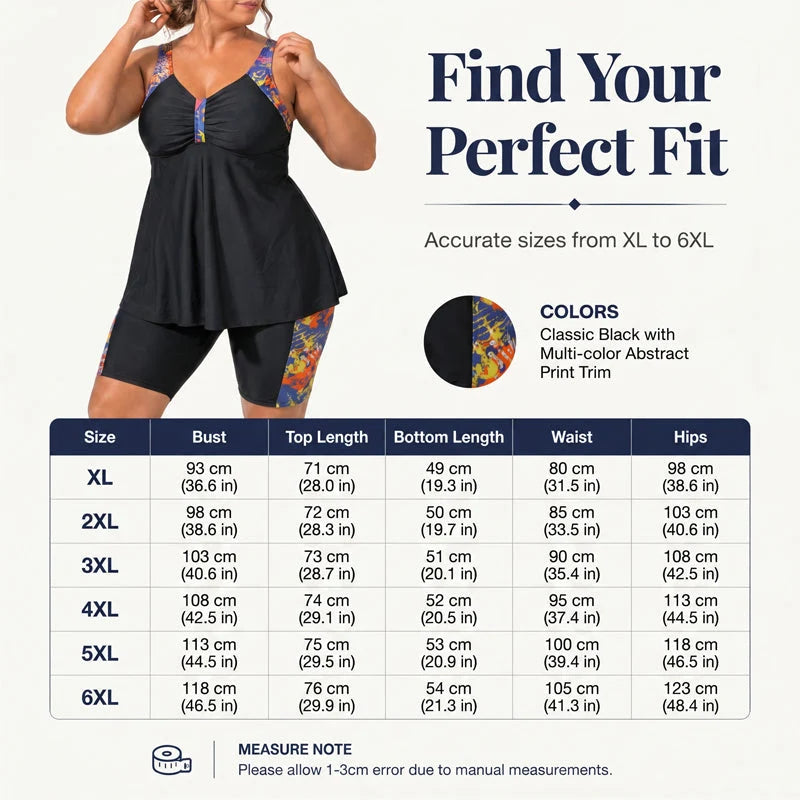 VeloraChic – Flowy Empire Tankini Set