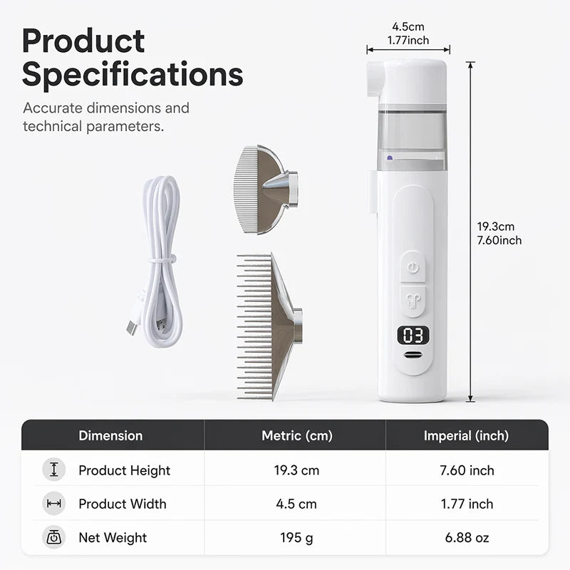PawForce – Electric Pet Grooming Comb