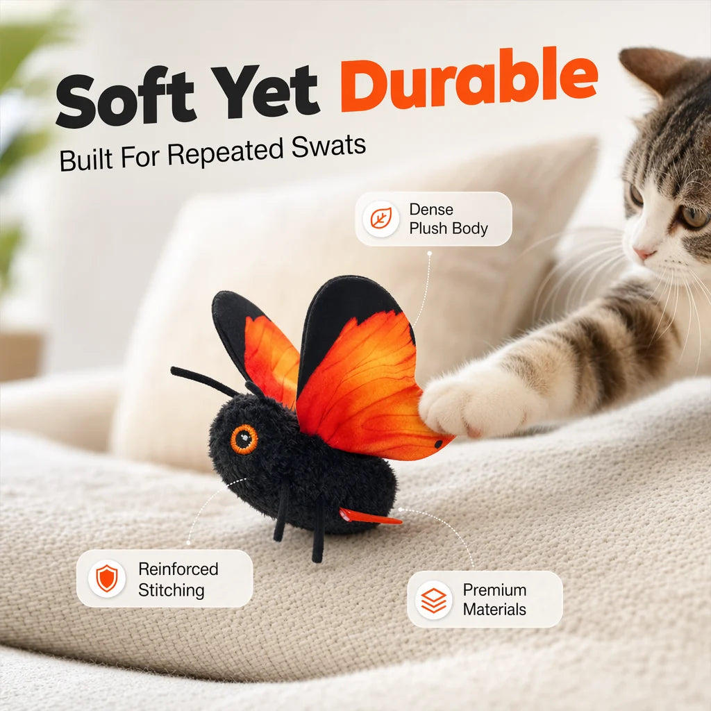FlutterPaws – Interactive Butterfly Cat Toy