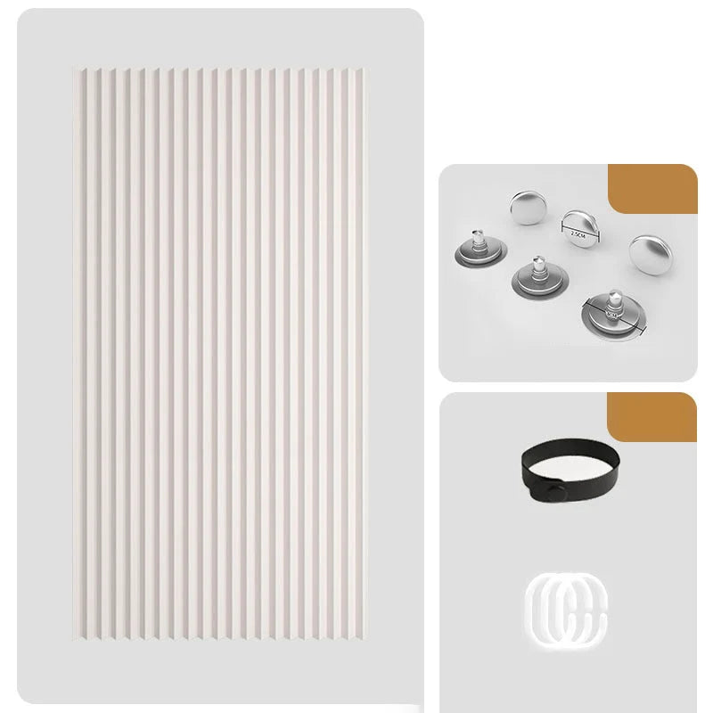 FoldEase – No-Drill Magnetic Accordion Door Curtain