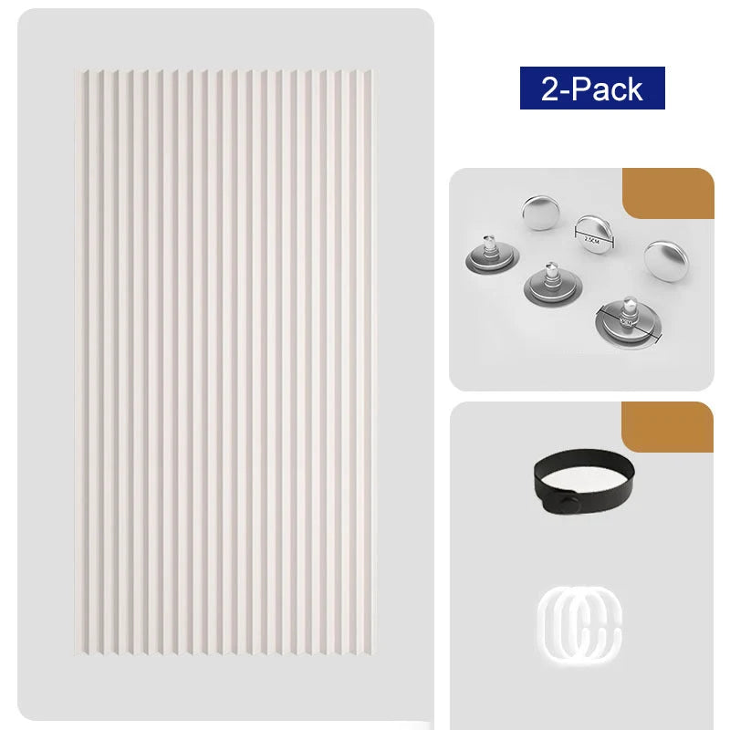 FoldEase – No-Drill Magnetic Accordion Door Curtain