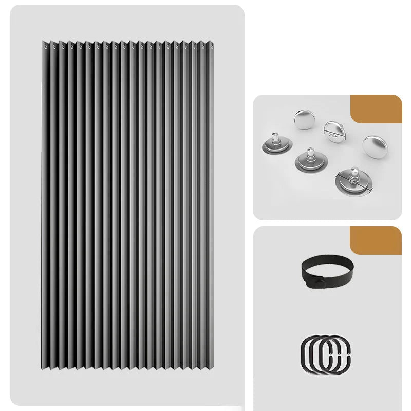 FoldEase – No-Drill Magnetic Accordion Door Curtain