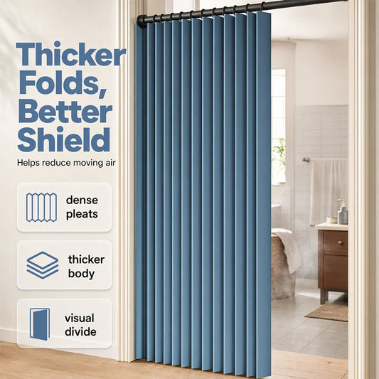 PrivacyEase – No-Drill Magnetic Folding Door Curtain