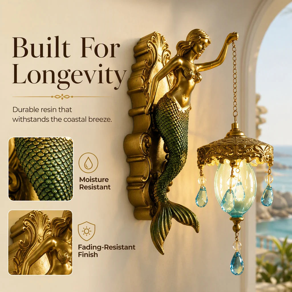 MermaidGlow – Vintage Mermaid Wall Light
