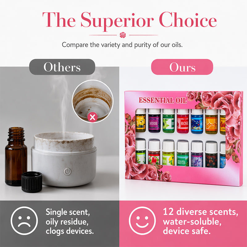 AromaMuse – 12-Scent Water Soluble Oil Set