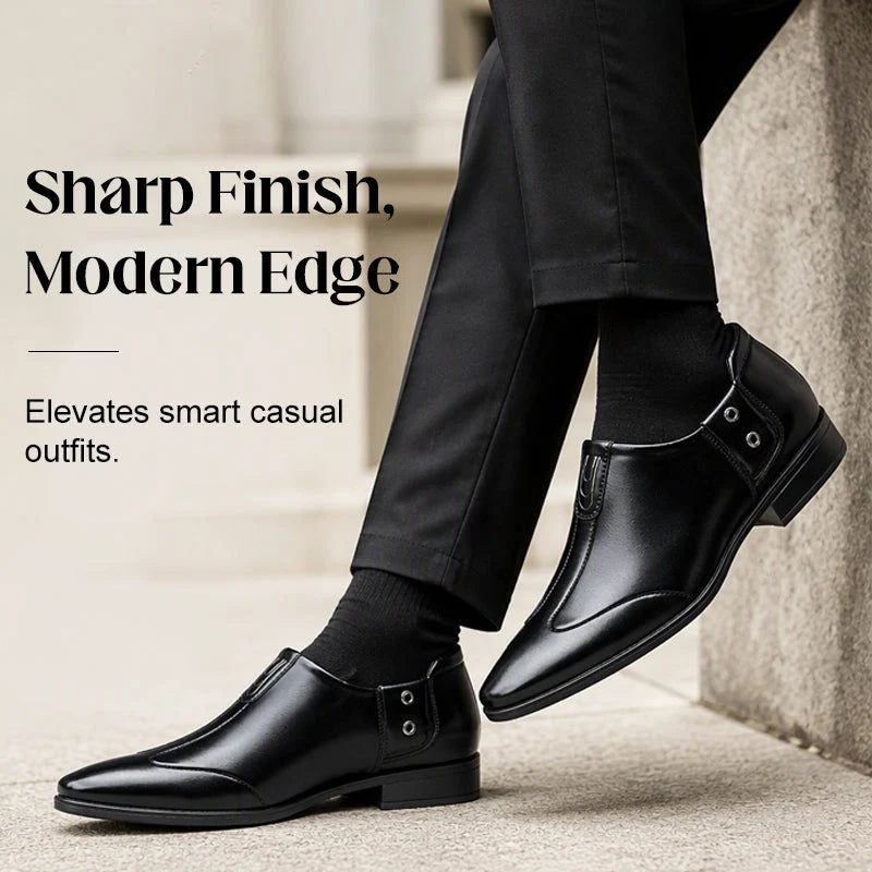 StrideLux – Pointed Toe Slip-On Loafers