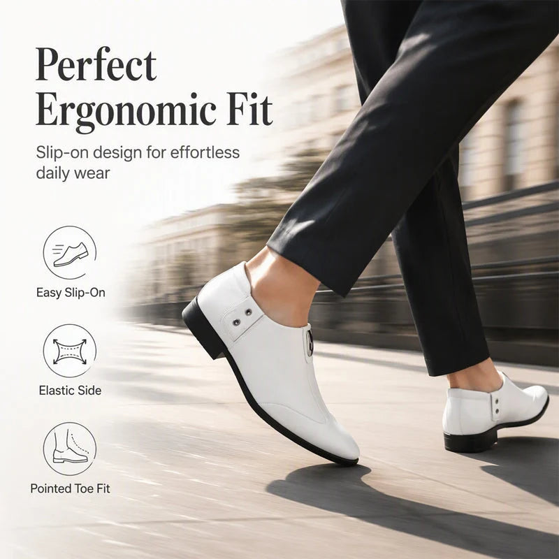 StrideLux – Pointed Toe Slip-On Loafers