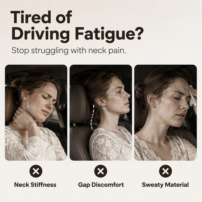 ComfortNest – Ergonomic Memory Foam Car Neck Pillow